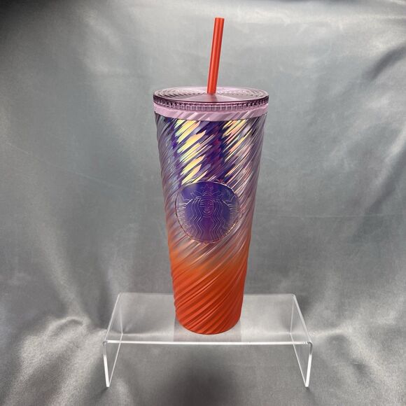 Starbucks 2025 Sunrise Swirl Cold Cup 24 Oz Venti Lilac Purple/Orange Phx Suns - Picture 1 of 10